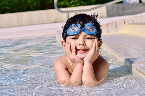 Small child
swimming